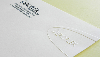 Embossing and Debossing is an image (or text) pressed into the paper so that it lies above or below the surface.